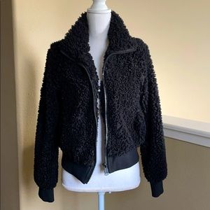 Newberry Kustom Black Sherpa Bomber Jacket